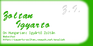zoltan igyarto business card